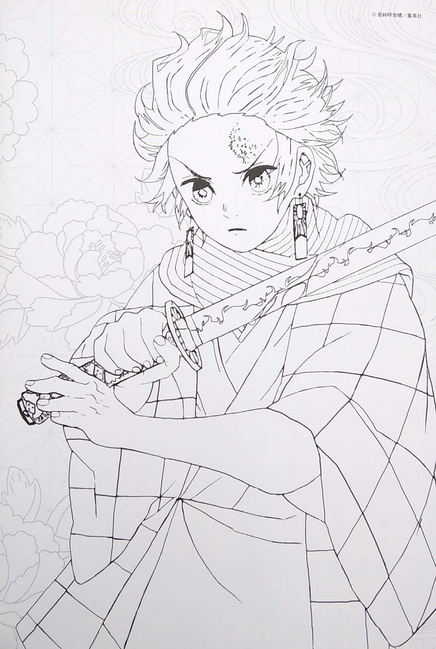 鬼滅の刃 塗絵帳 -紅 kimetsu no yaiba nuriechou beni